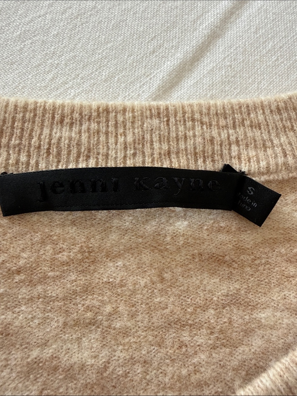 Jenni kayne beige cashmere blend crewneck - Picture 2 of 4